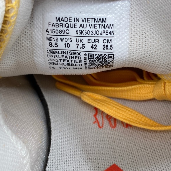 Converse Star Trainer Suede Sneaker Gold Orange Men's 8.5 Casual Shoes - Picture 3 of 15